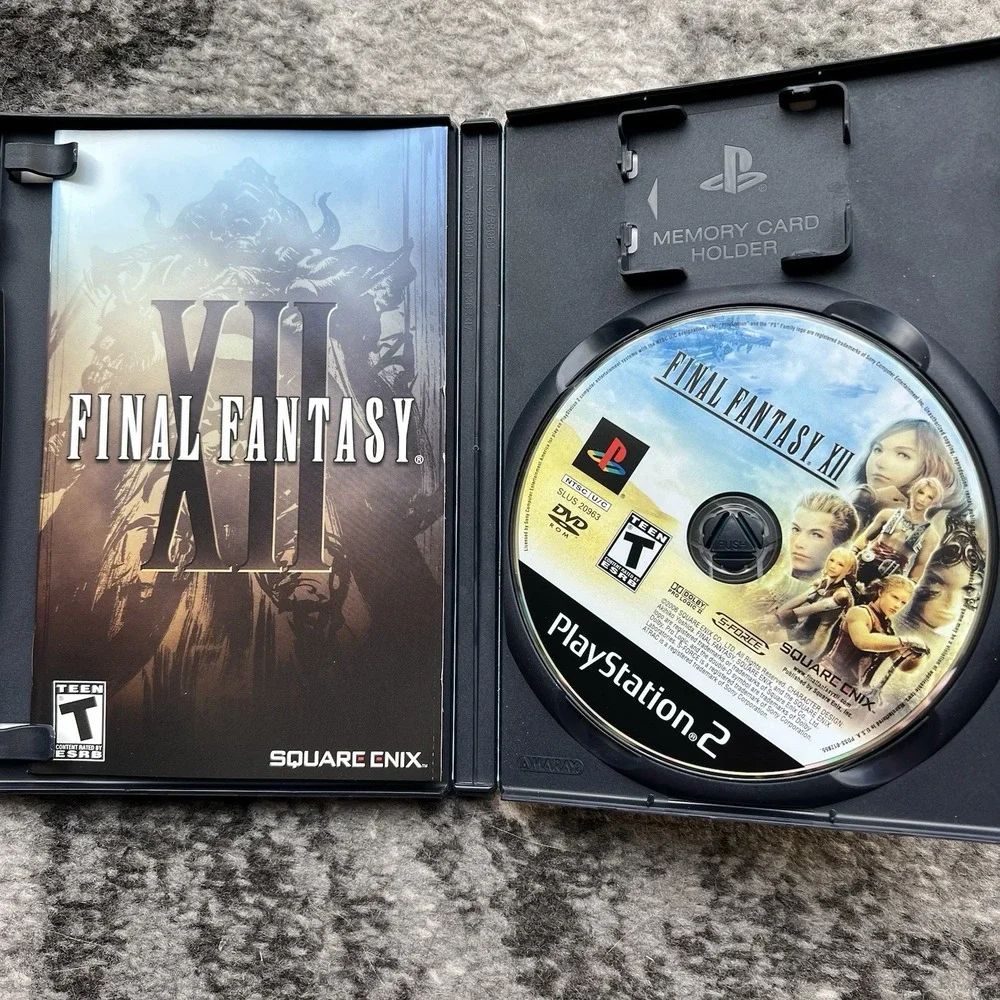 Final Fantasy XII (Sony PlayStation 2, 2006) Complete W/‎ Manual Disc Looks New